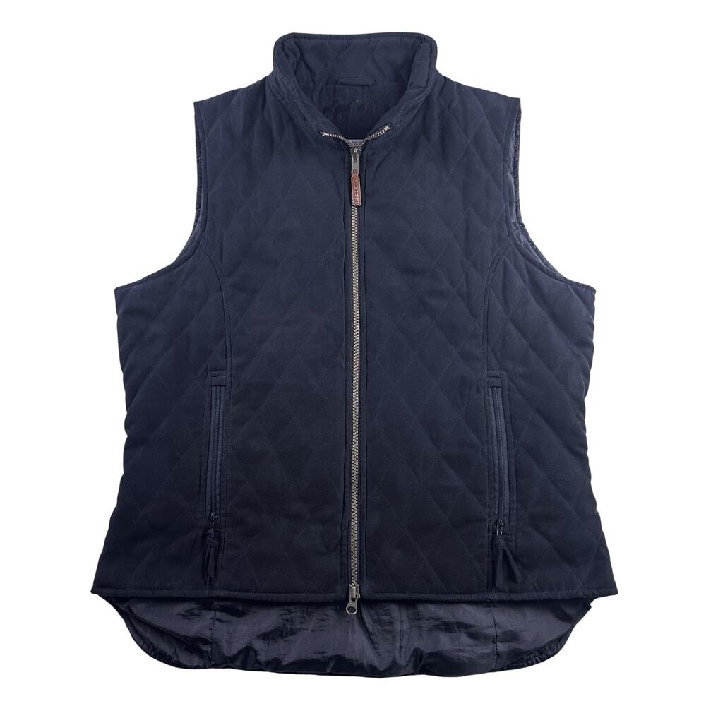 Women’s Long‎ Quilted Vest Outback Trading Company Black Size Medium Full zip
